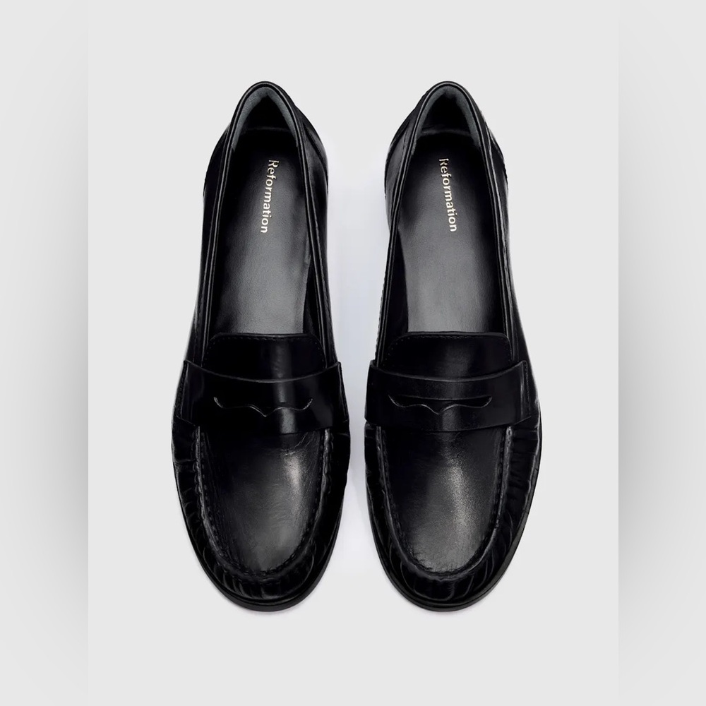 Reformation Ani Loafer in Black, Size 8, NWT